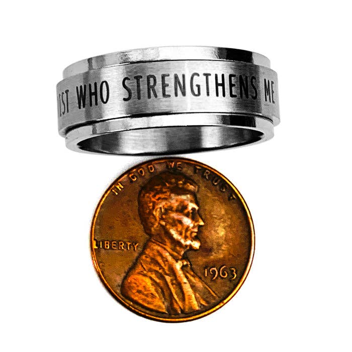 Forgiven Jewelry – Großhandel Band/Stapelring – Ich kann alles tun Spinner-Ring0