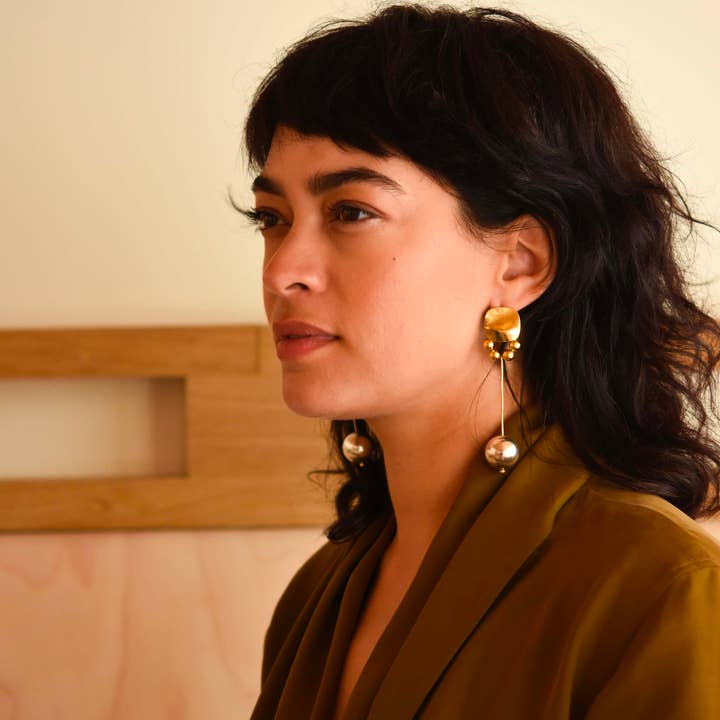 Judith Benita - Wholesale Dangle Earrings - Antoinette two-tone earrings3