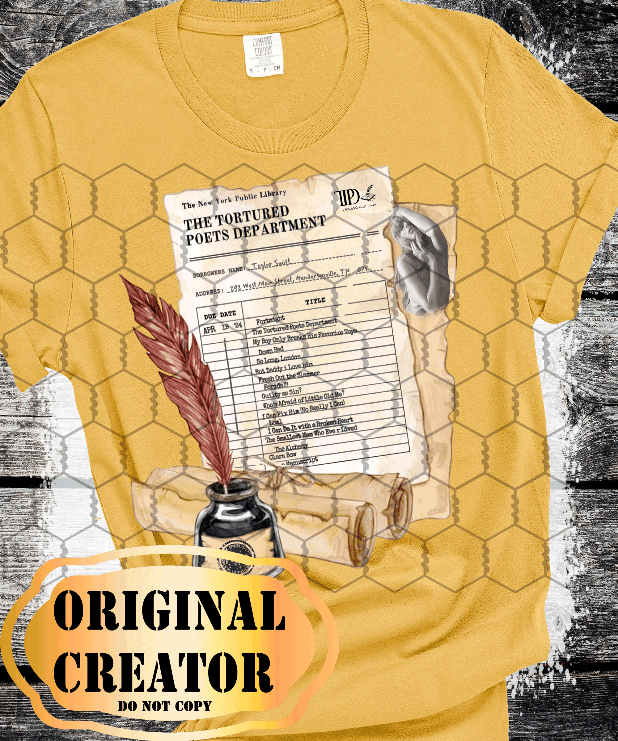 A Blessed Texas Mess Boutique - Wholesale T-Shirt (Graphic) - Women's - Tortured Poets Dept 2024 Taylor Swift Music Inspired Swiftie2