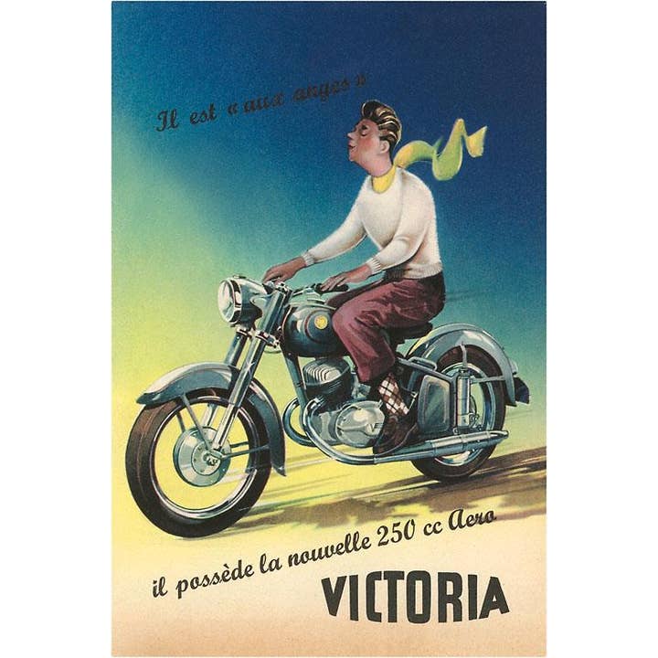 Found Image Press – Großhandel Magnete – Magnet CY-15 Victoria Motorradwerbung