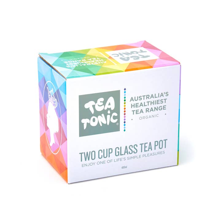 Tea Tonic - Wholesale Tea pot - Square Glass Tea Pot 400ml - 2 Cups