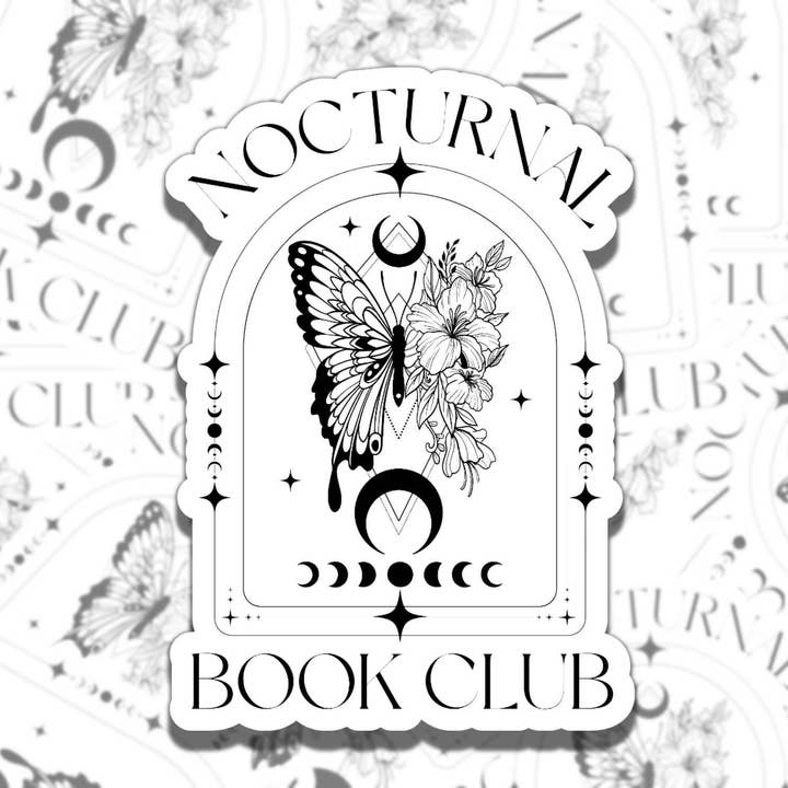 Sticky Sadness Designs – wholesale Sticker – Nocturnal Book Club Vinyl Sticker Set for eReaders
