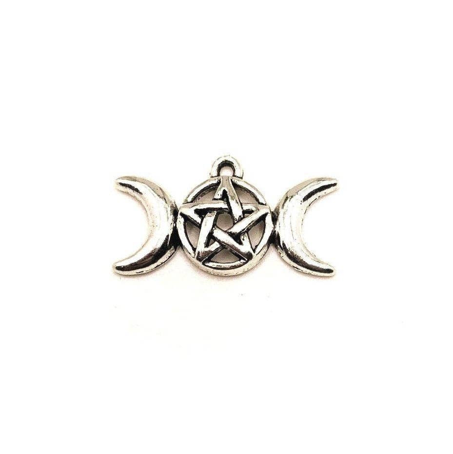 Guerrilla Charm - Wholesale Individual Charm/Pendant - Silver Wiccan Mother Maiden Crone Pendant Charms, 16x30mm1