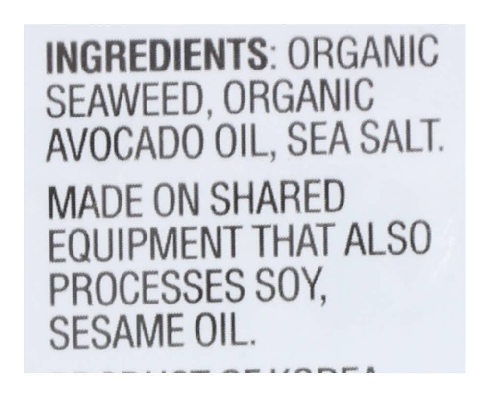 KeHE Distributors, LLC - Vente Biscuit salé - Gimme Seaweed Snack Sel de mer rôti et avocat 0,32 oz3