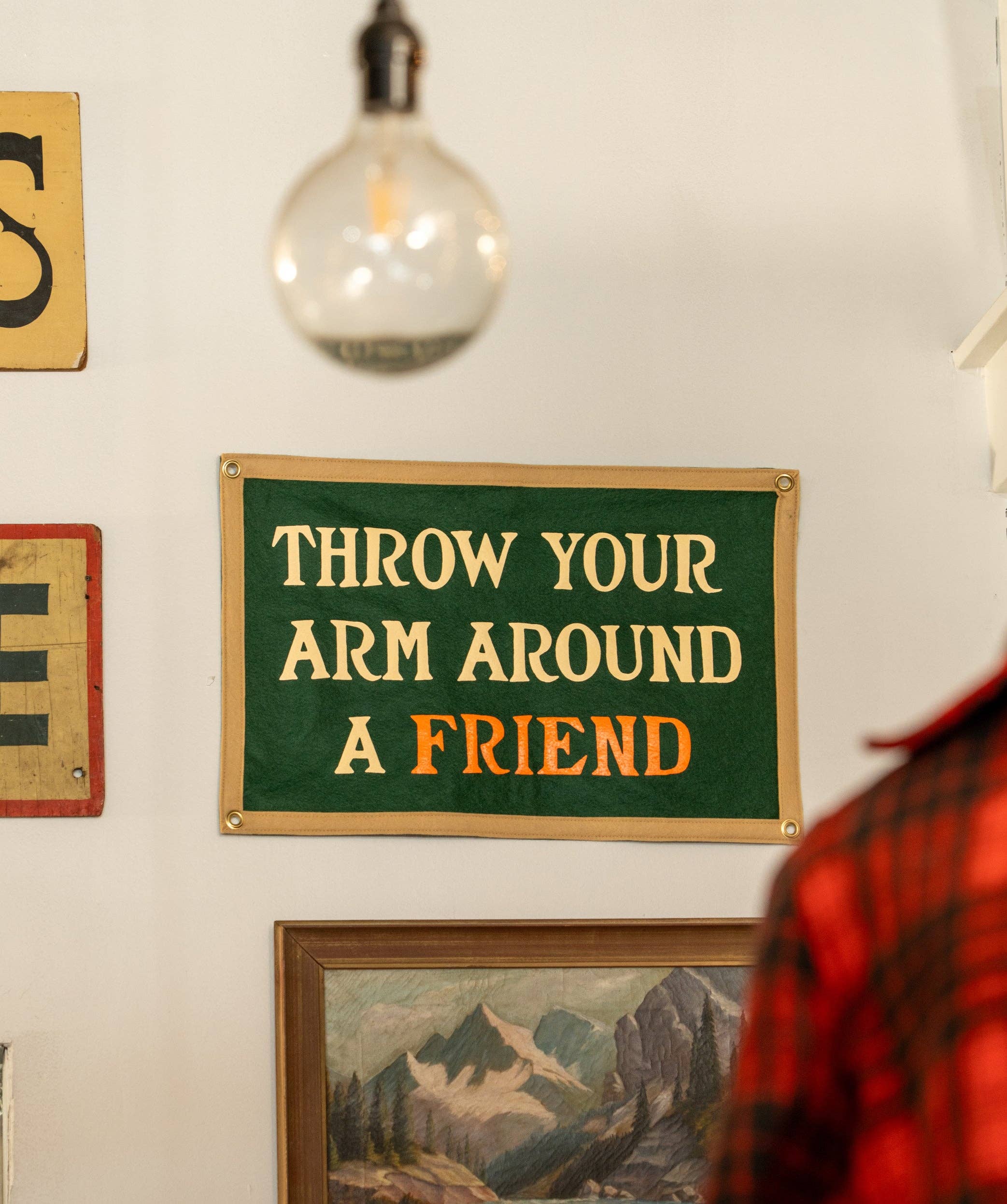 Oxford Pennant - Wholesale Flag - Throw Your Arm Around A Friend Camp Flag • Billy Strings x Oxford Pennant1