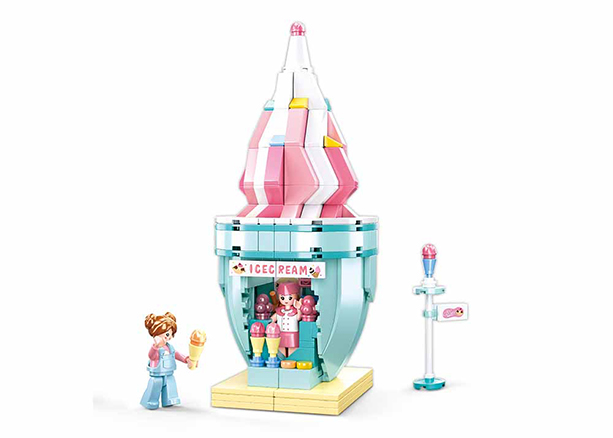 Texas Toy Distribution - Vente Jeu construction – enfant - Kit de construction en briques de maison de crème glacée (247 pièces)1