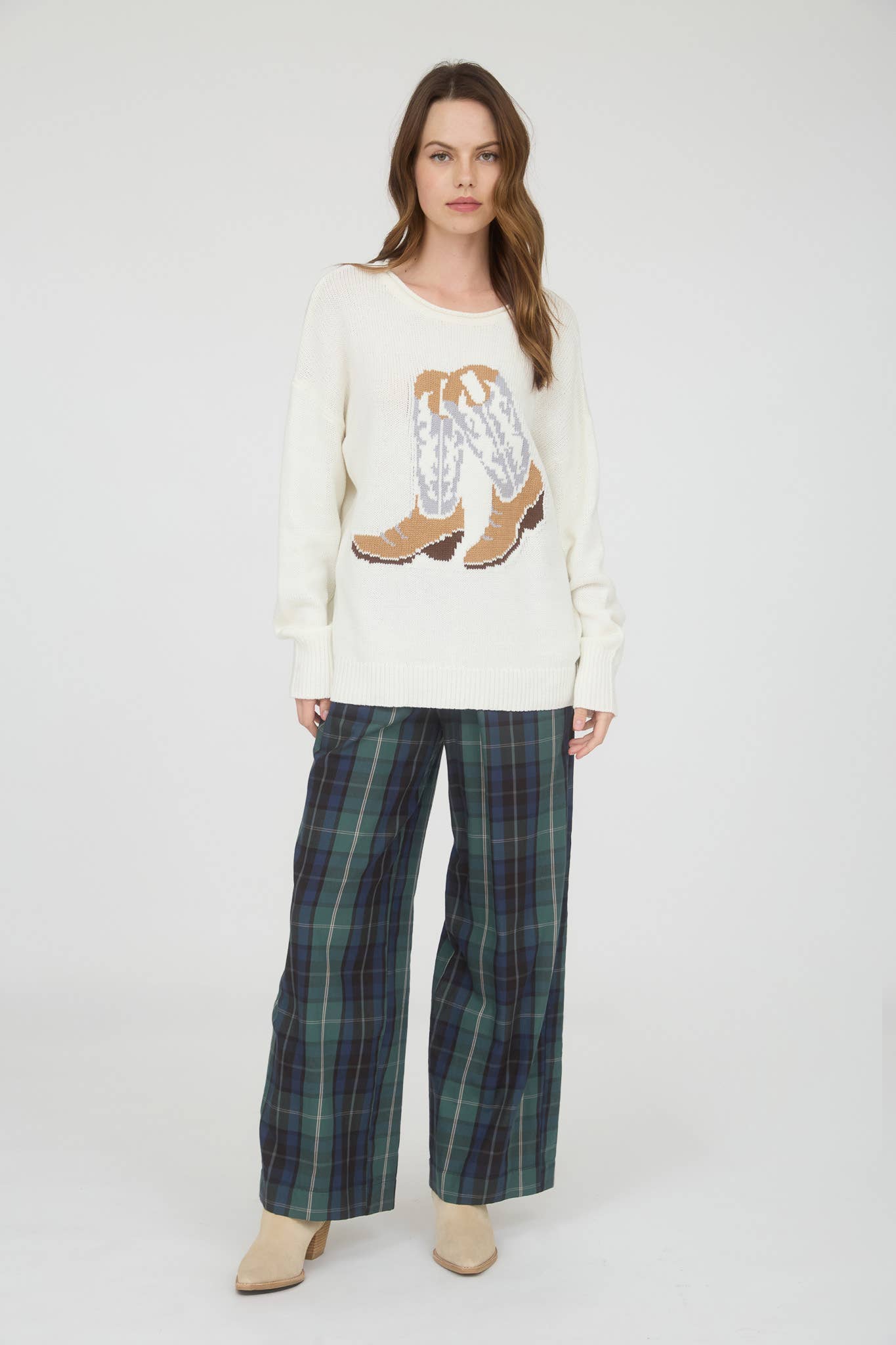 J.O.A - Wholesale Pants - Women's - PLAID ELASTIC WAIST LOUNGE PANTS5