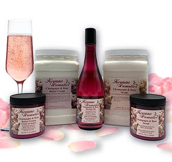 Keyano Aromatics - Wholesale Bath & Body Set - Champagne & Rose Pedicure Intro0