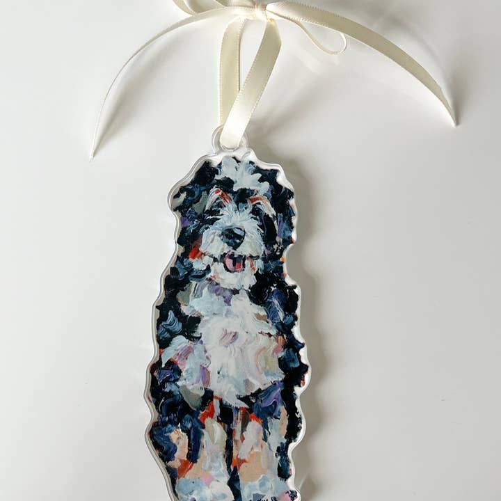 Chelsea McShane Art - Wholesale Ornament - "Bernedoodle" ornament