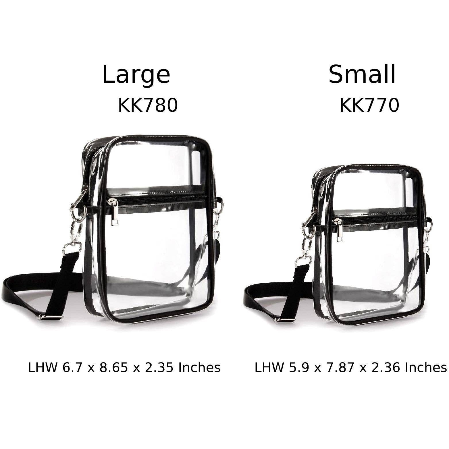 Diacly – wholesale Crossbody bag – Women's – Big Clear PVC Transparent Black Finish Crossbody bag2