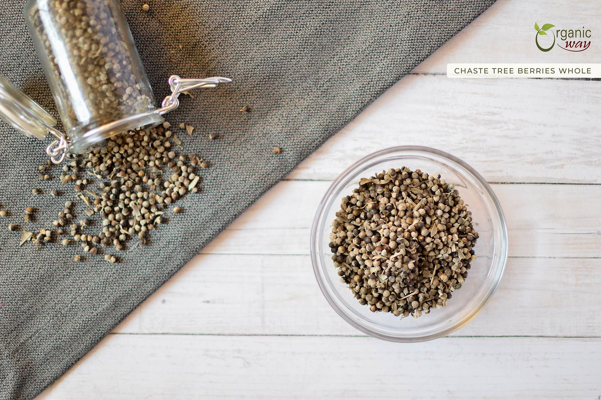 Organic Way LLC - Wholesale Herbs - Organic Chaste Tree Berries Whole3