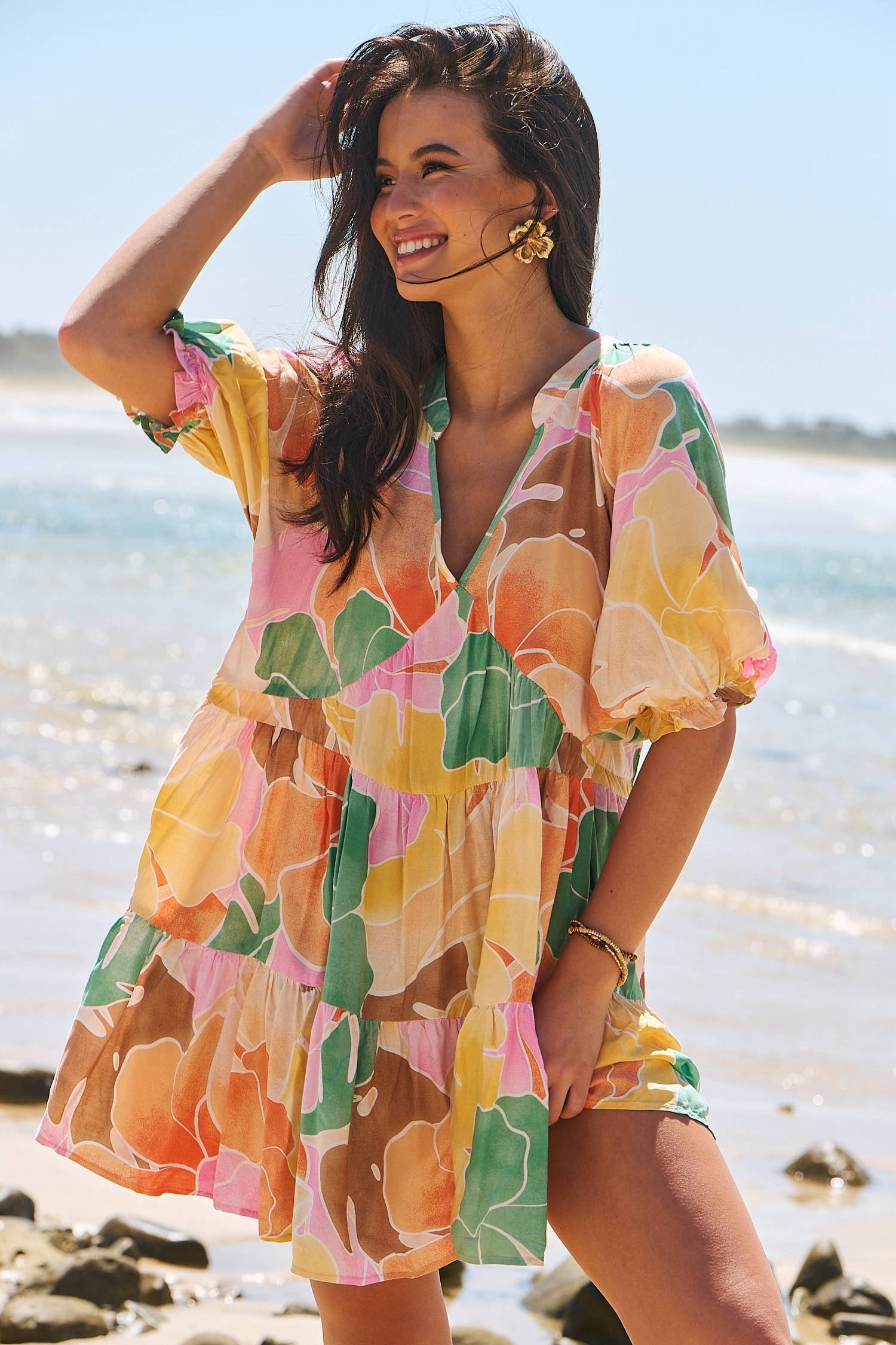 Jaase – Großhandel Kleid – Damen – TALLULAH PRINT PETAL MINIKLEID5