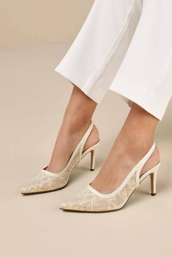 Chase+Chloe - Wholesale High Heels - Women's - BETHANY-1 POINTED TOE LACE SLINGBACK STILETTO HEEL4