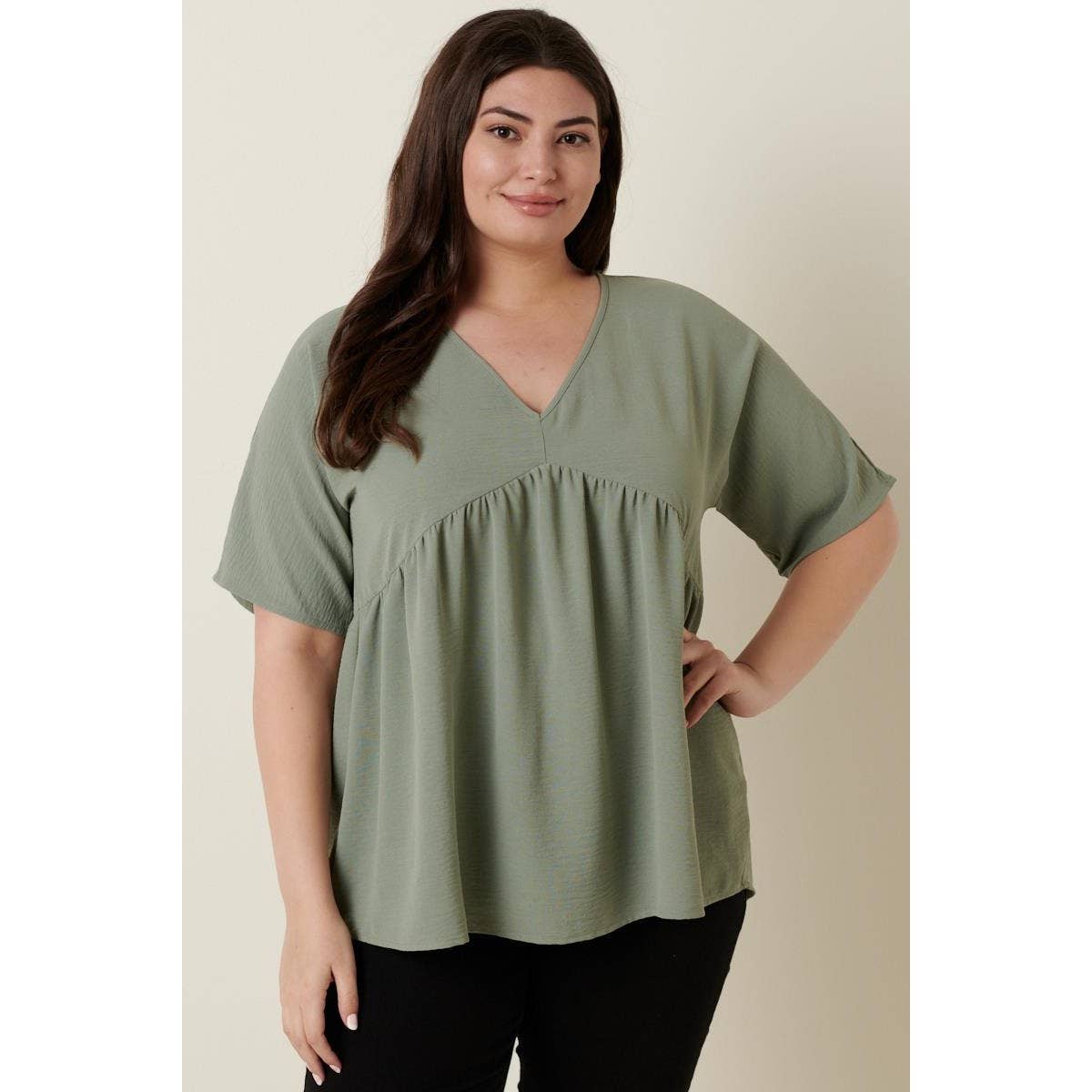 mittoshop - Wholesale Tunic - Women's - CT9073PL-PLUS AIRFLOW DOLMAN BABYDOLL BLOUSE8