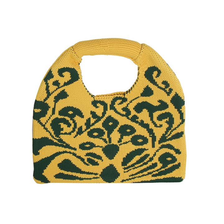 Handbag Factory Corp - Wholesale Top Handle Bag - Women's - Abstract Knit Top Handle Bag