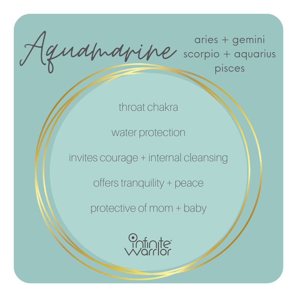 Infinite Warrior - Venta al por mayor Pulsera de cuentas - Pulsera de cristal de aguamarina helada | Boho Ring1