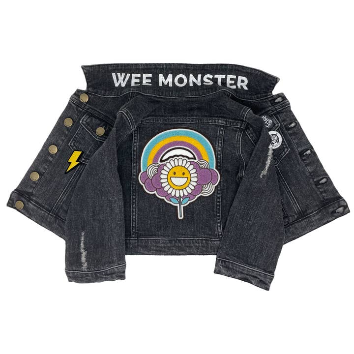 Solsikke sort denimjakke for engroshandel hos Wee Monster