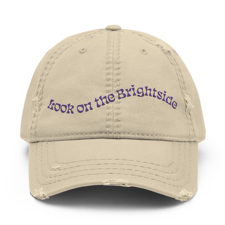Brightside Distressed Dad Hat for wholesale by Good Afterneuen Goods