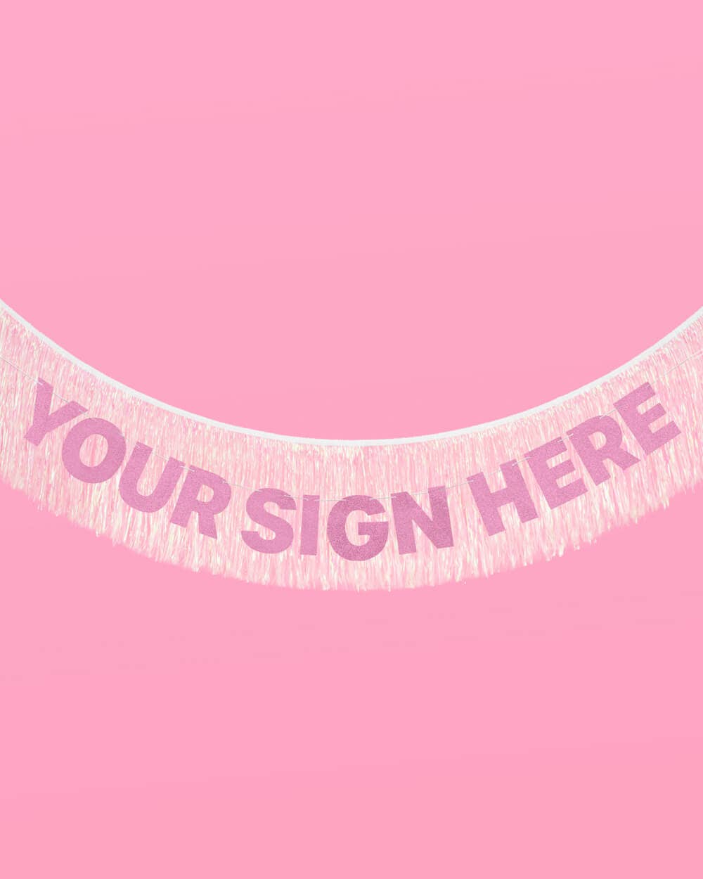 xo, Fetti - Vente Affiche/banderole de fête - Bannière à Franges Irisées Blanches | 1,5 m, Décoration de Fête2