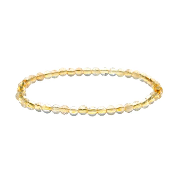Extra Natural Citrine Bracelet with 4mm Beads for wholesale by Artisans de Madagascar