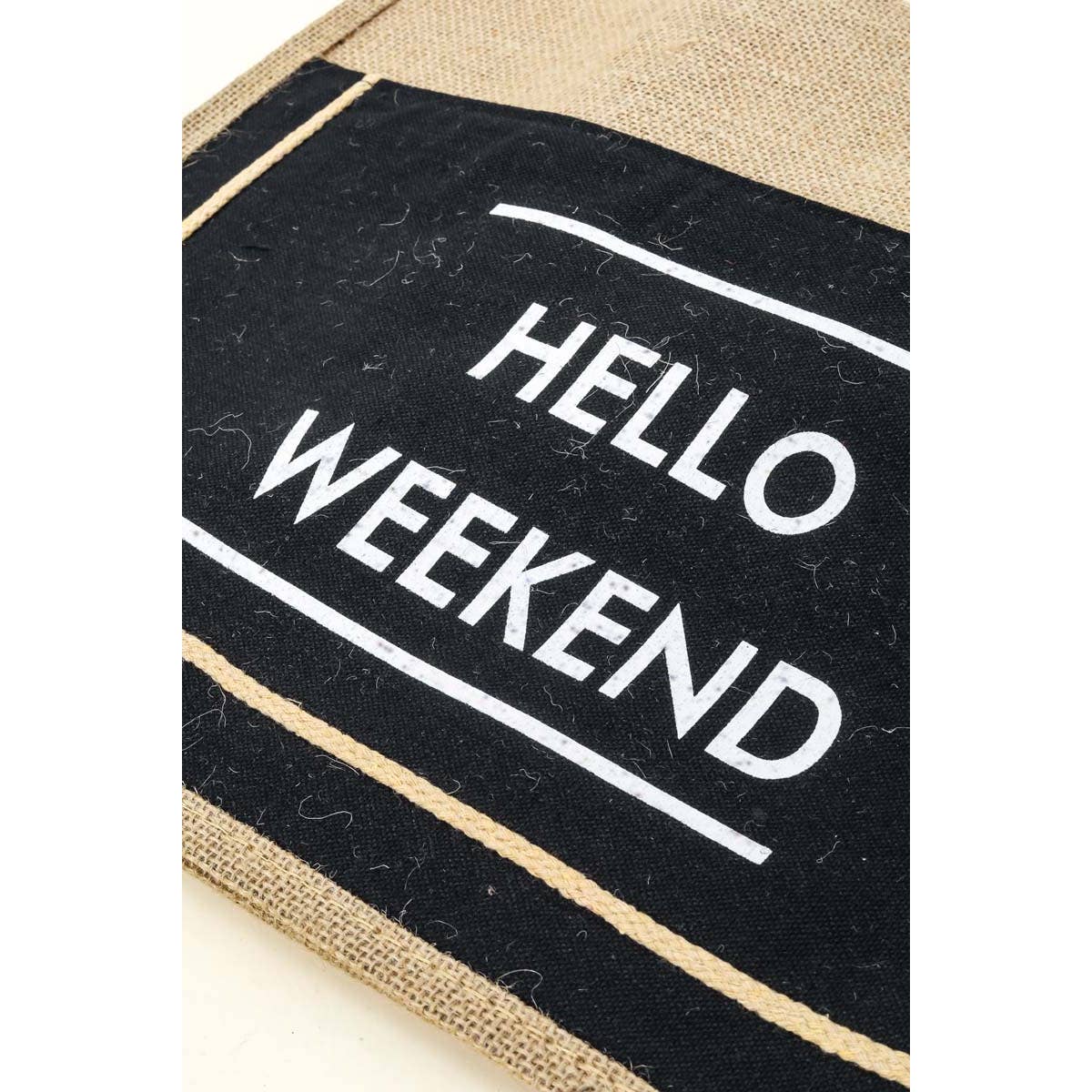 Anarchy Street - Wholesale Tote Bag - Women's - Hello Weekend Burlap Tote Bag4