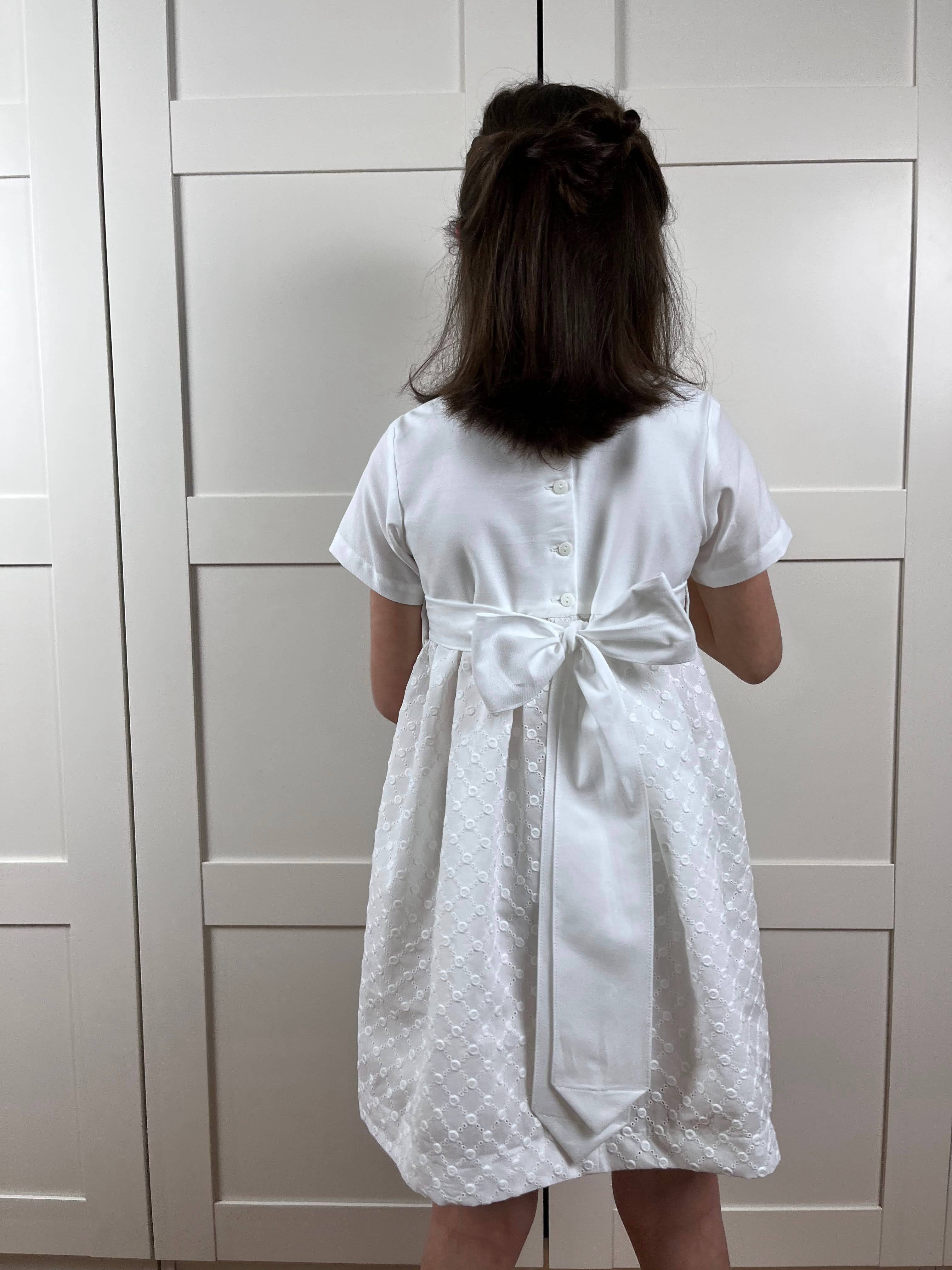 Maria Chicória - Wholesale Dress - Kids - White Embroidered Ceremony Dress1