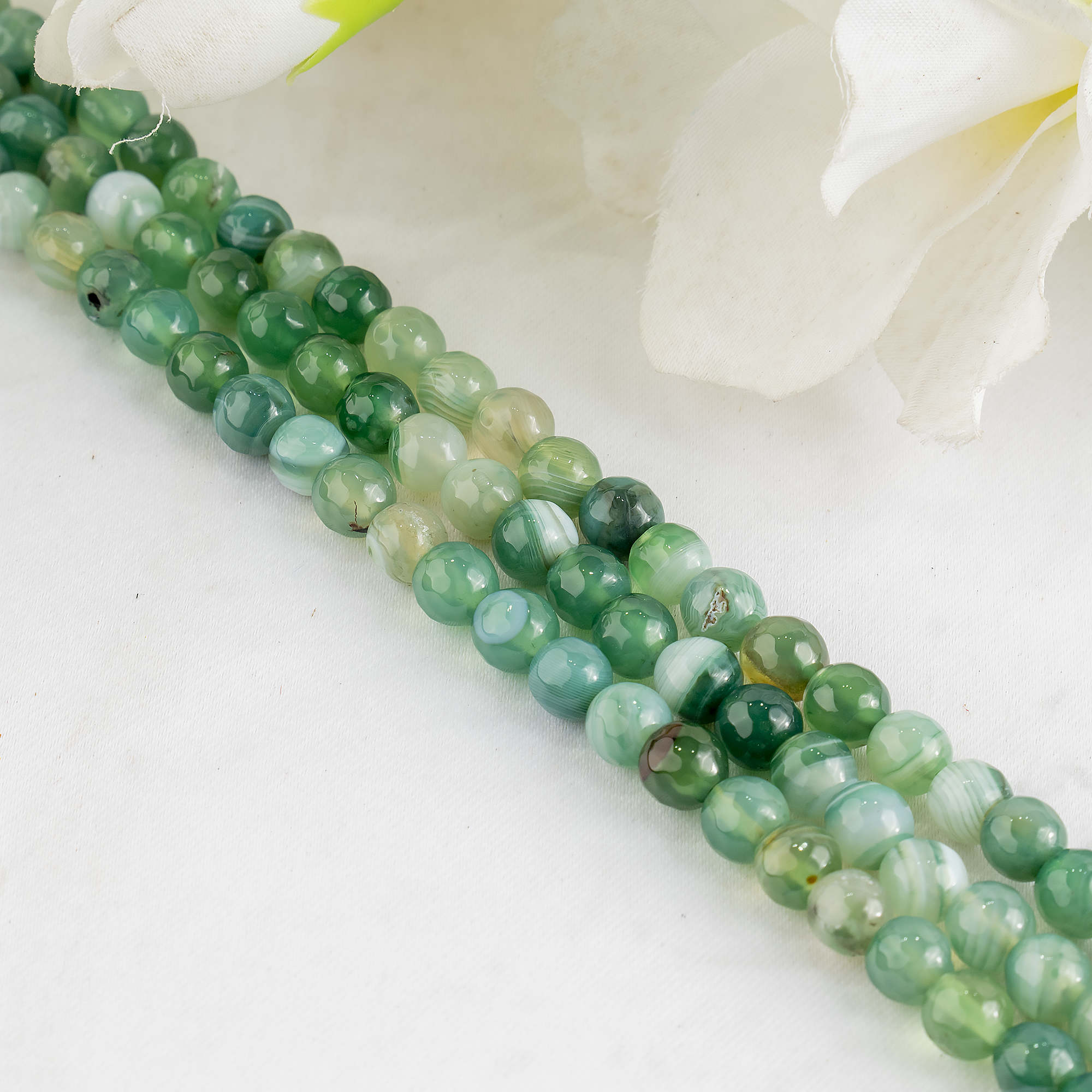 Soothing Crystals Beads - Wholesale Kralen - Facetkraal | Gestreepte Groene Agaat | Kristalkralen5