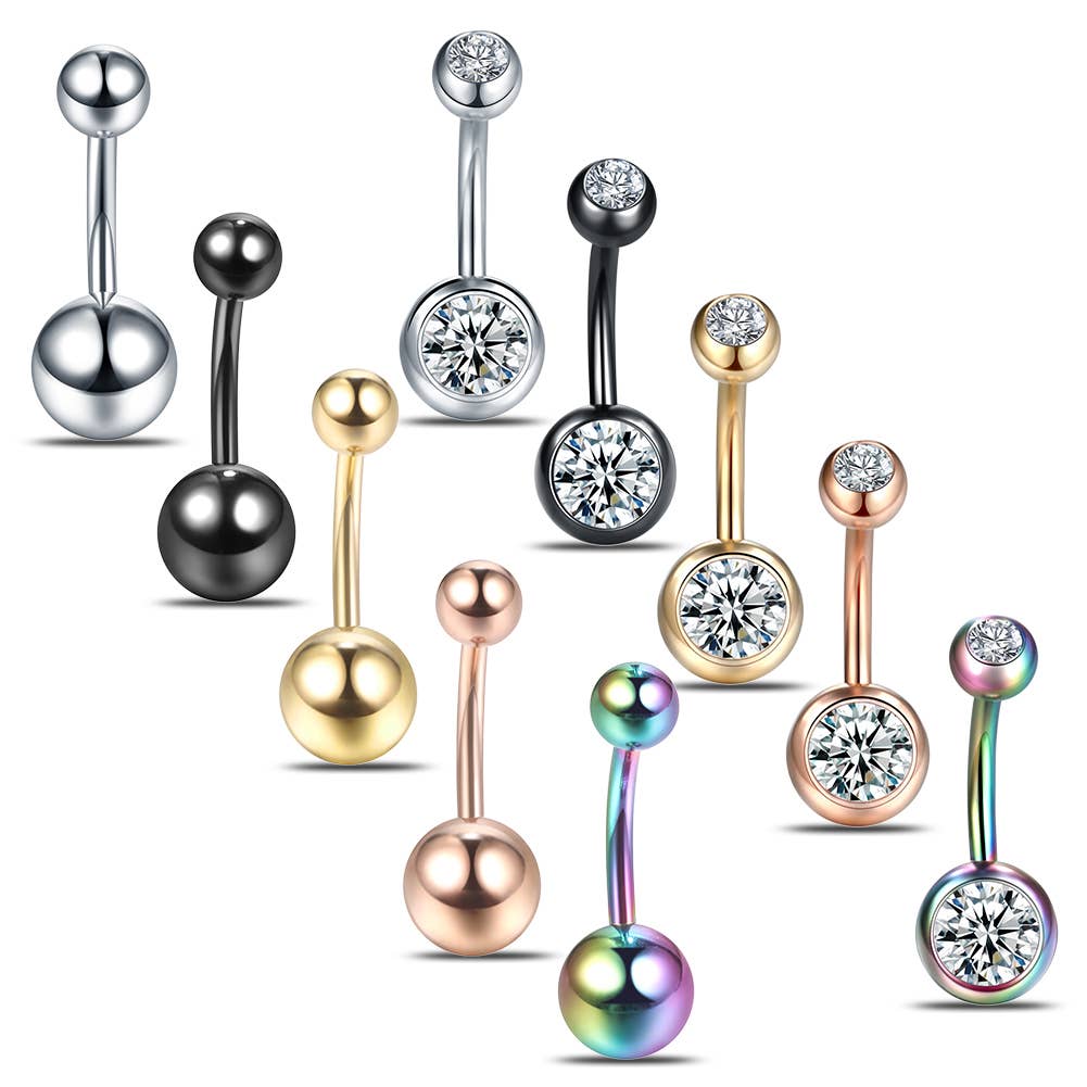 Gemscape UK - Wholesale Single Earring - Simple Piercing Jewellery: Body Piercing with rhinestones18