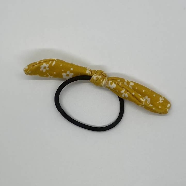 Curly Floral Hair Tie for wholesale by Happy Badger Headbands LLC