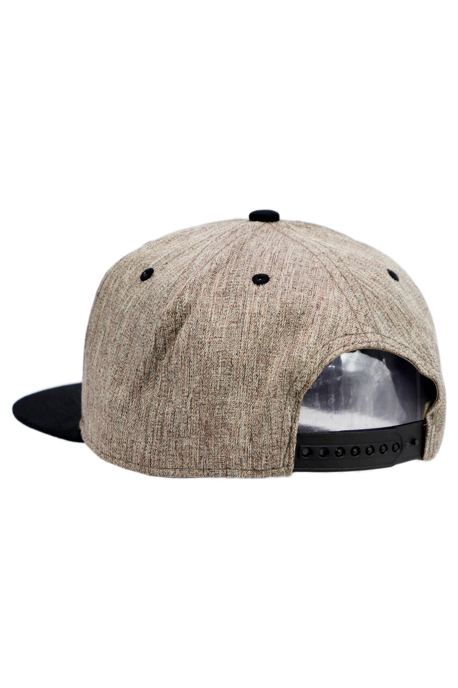 Cap Zone - Wholesale Flat Brim Cap - Unisex - Heathered Tweed Six Panel Flat Brim Snapback2