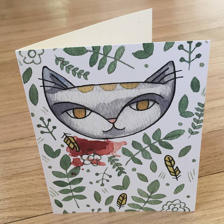 Jungle Cat card for wholesale by Cat People Press