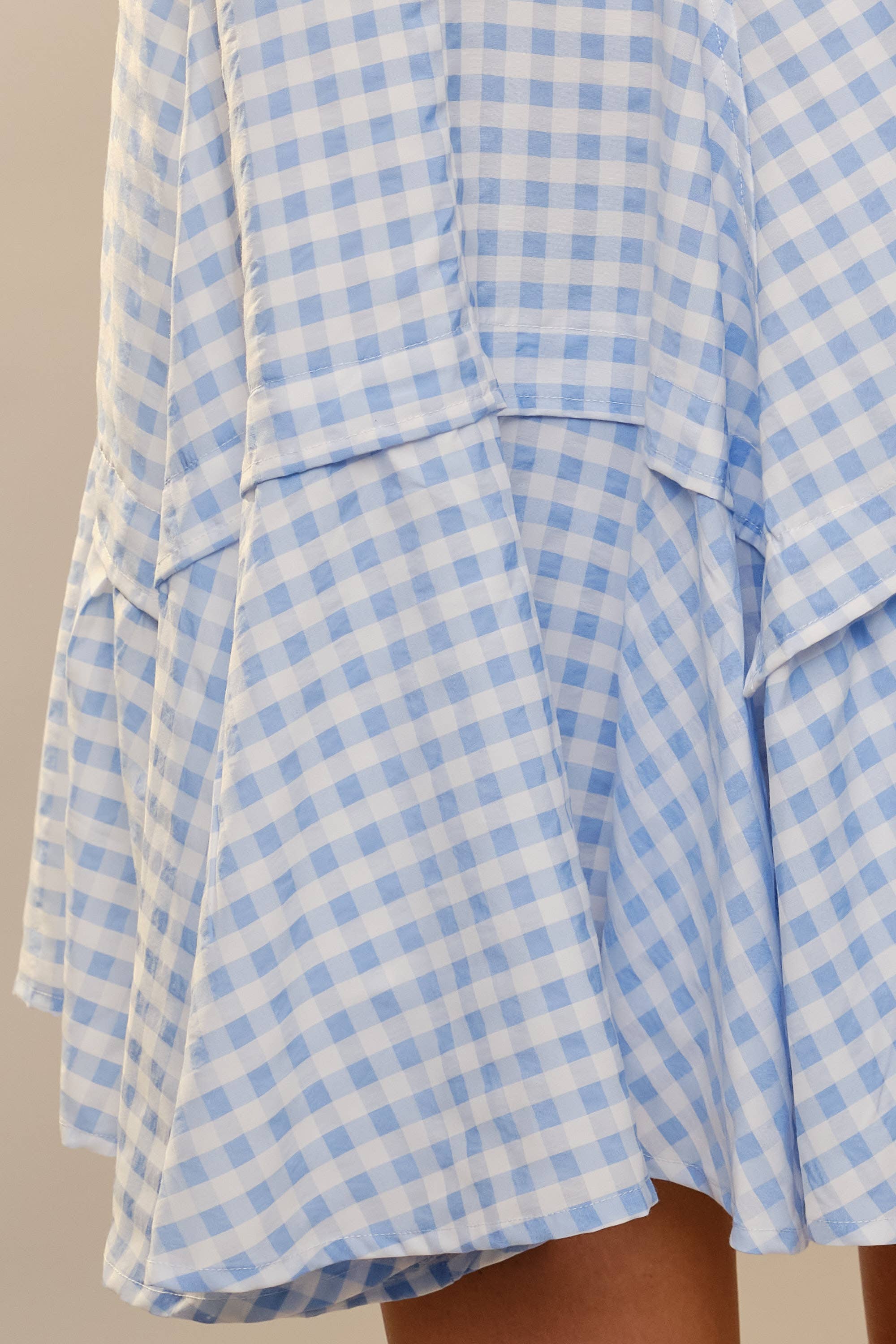 Blue B - Wholesale Dress - Women's - 47022D - Gingham Flare Mini Dress20