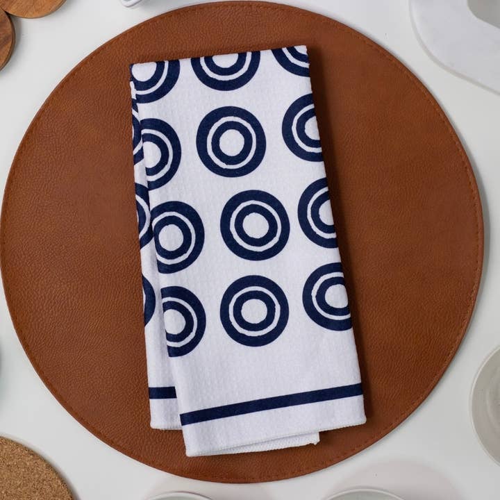 Torchon à vaisselle Blue Circles — 16 « x24" pour la vente par Render Goods