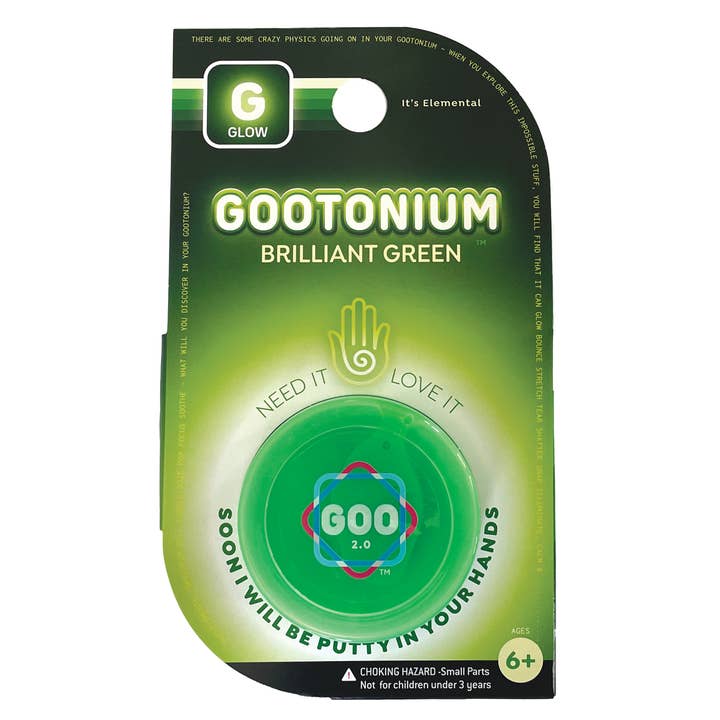 Copernicus Toys - Vente Pâte ingénieuse/slime – enfant - Grand Gootonium : mastic vert brillant brillant - 50 g