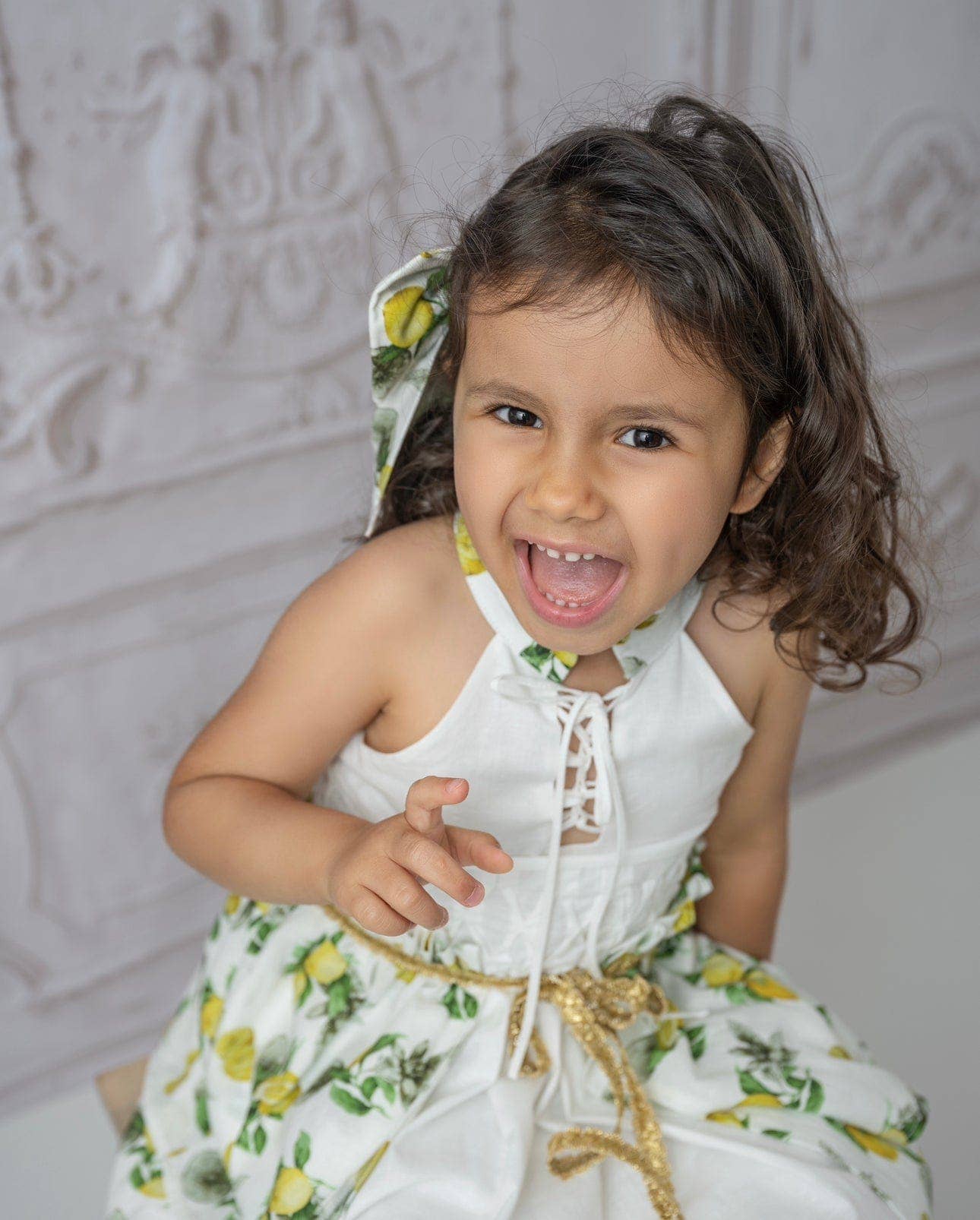 Petite Maison Kids – wholesale Klänning – Barn – Amalfi Lemon Klänning7