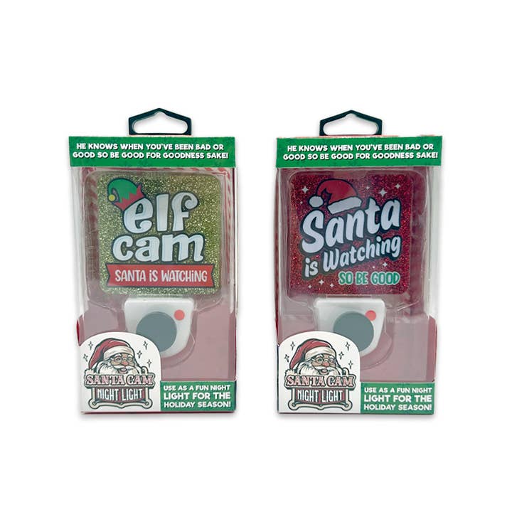 Novelty Brands - Wholesale Night Light - Christmas Santa Cam Night Light AC Wall- 6/Display