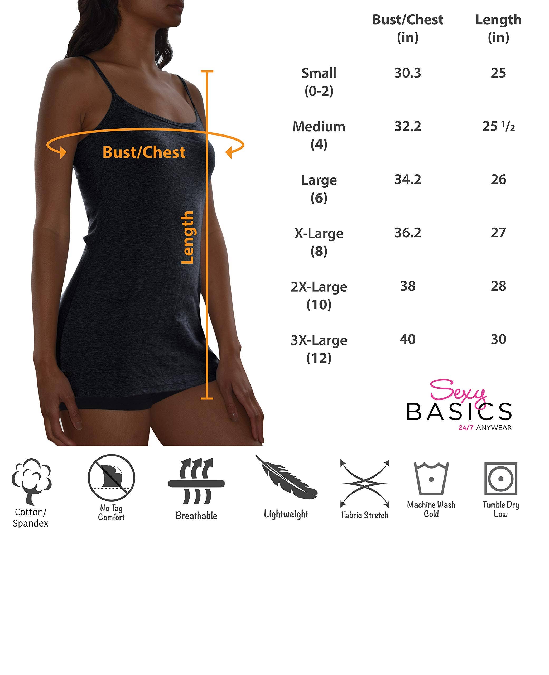 I-Wear Brands - Vendita all'ingrosso Canotta - Donna - Canotta da donna regolabile con spalline sottili in cotone, confezione da 125