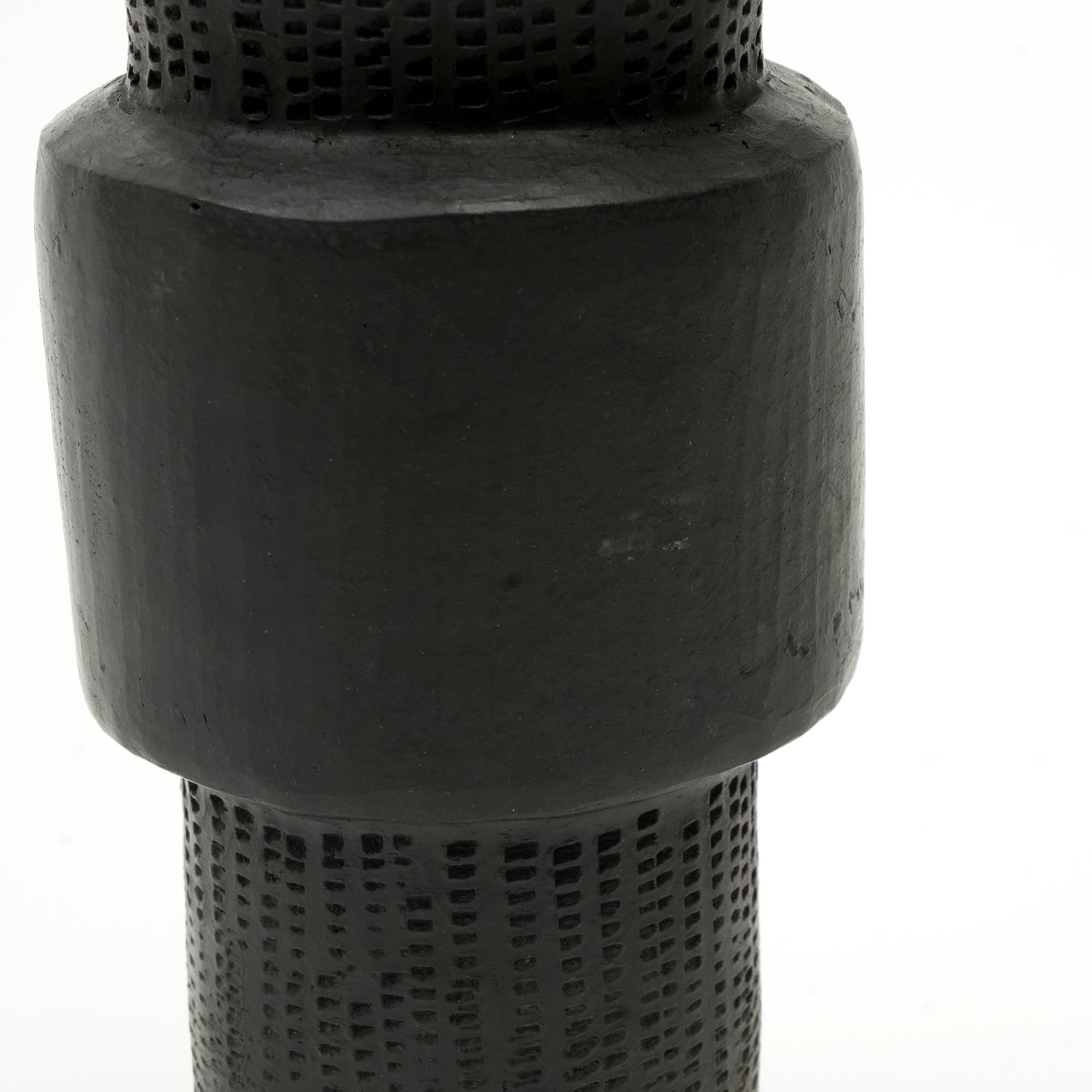 Black Decorative Object | Longpi Pottery Decor Object | 10" for wholesale on Faire3