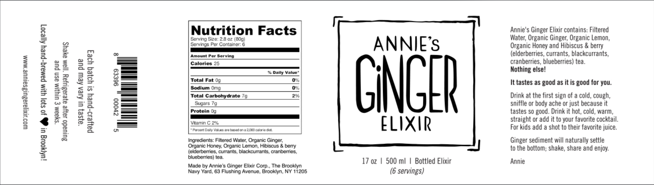 Annie's Ginger Elixir – Elixir por atacado – Elixir de Gengibre da Annie 17oz/6pk - Reforço de Saúde e Imunidade5