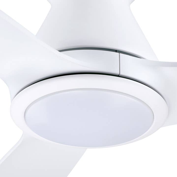 Brio Lighting - Wholesale Ceiling Fan - Royal Gust Modern 52" White Flush Mount LED Ceiling Fan5