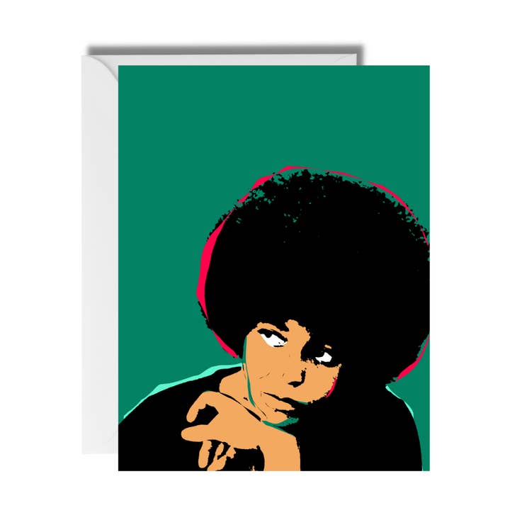 CheerNotes Greeting Cards & Stationery - Wholesale Everyday Greeting Card - Angela Davis Empowerment Quote Card | Black Author Activist2