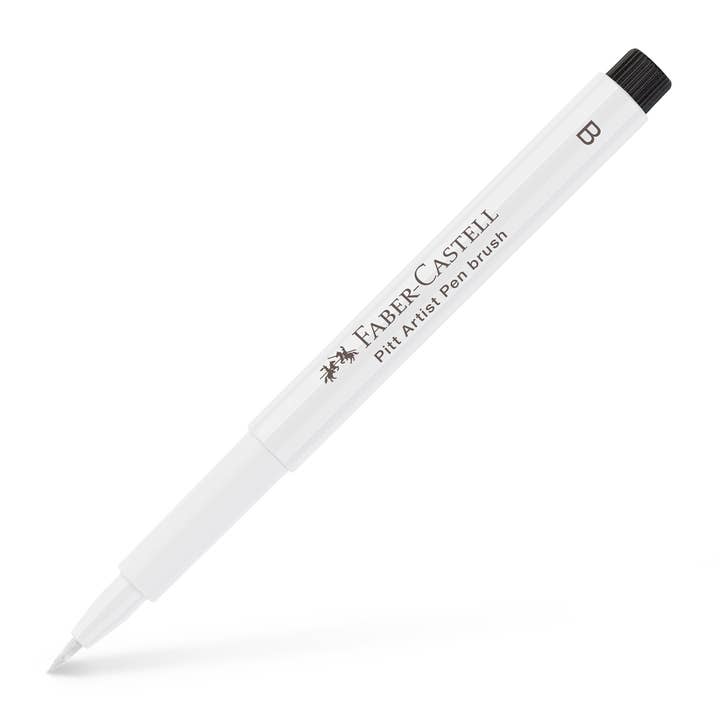 Faber-Castell PITT Artist Pen Brush Tip, White, Marker for wholesale by West Design Products UK