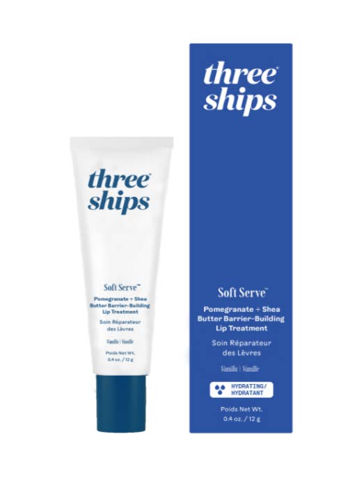 SoftServe™ Pomegranate + Shea Butter Barrier-Building Lip Treatment for wholesale by Three Ships (No Duties | Ships from US/CA | USMCA Compliant)