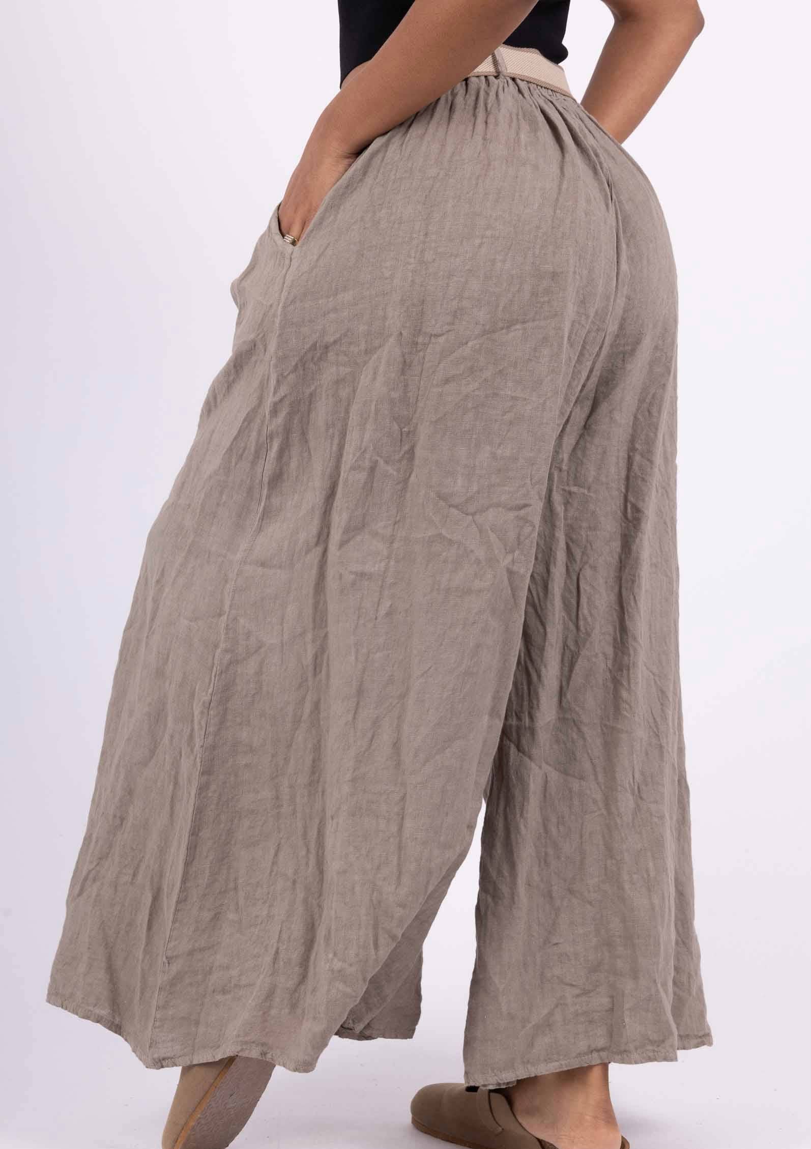 LINEN & COTTON HOUSE - Wholesale Pants - Women's - 22503 100% LINEN TROUSERS WITH BELT AND POCKETS32