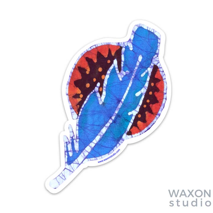 Batik Piuma Adesivo Vinile 3x12,5" per la vendita all'ingrosso da parte di WAXON Batik & Dye Studio