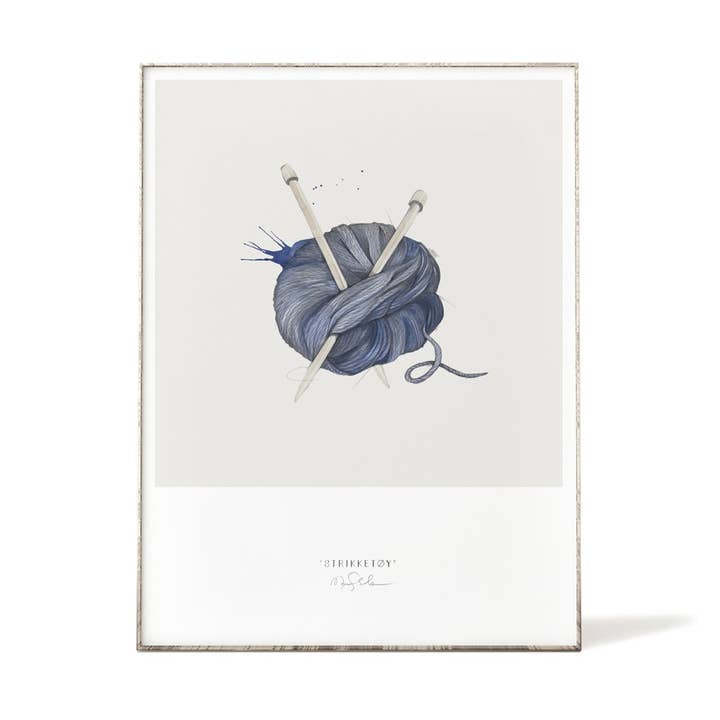 Art Prints 30 x 40 - Knitting Needles Print for wholesale by Emmeselle