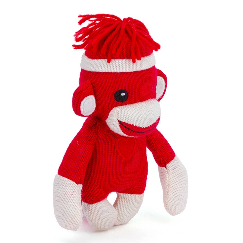 Plushland - Wholesale Stuffed/Plush Toy - Kids & Baby - 6″ Valentine Sock Monkey Plush | Valentine Monkey with Heart1