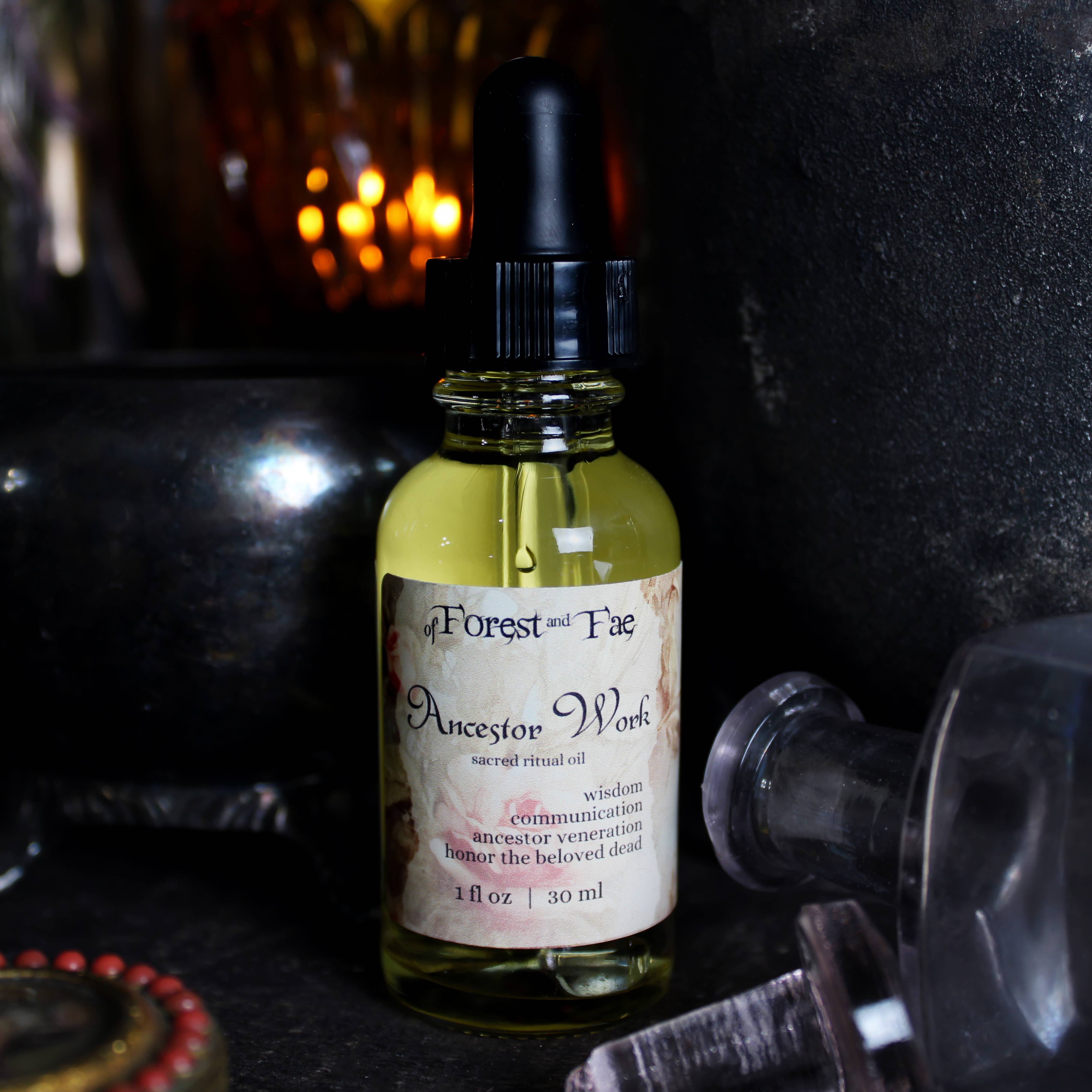 Ancestor Work Sacred Ritual Oil • Altar Oil • Witchcraft for wholesale by of Forest and Fae