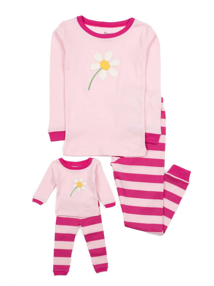 Leveret Pajamas - Wholesale Sleepwear Set - Kids - Kids Girl & Doll Cotton Pajamas19