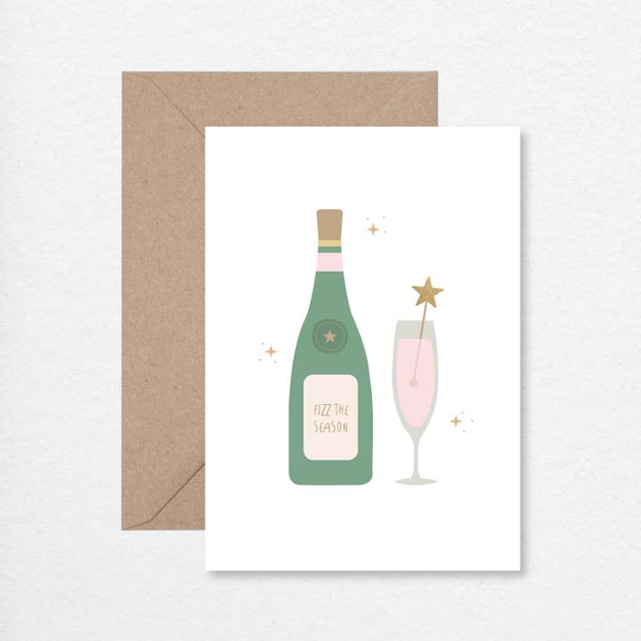 Cartão de Natal Fizz A Época A6 por atacado de EK DESIGN